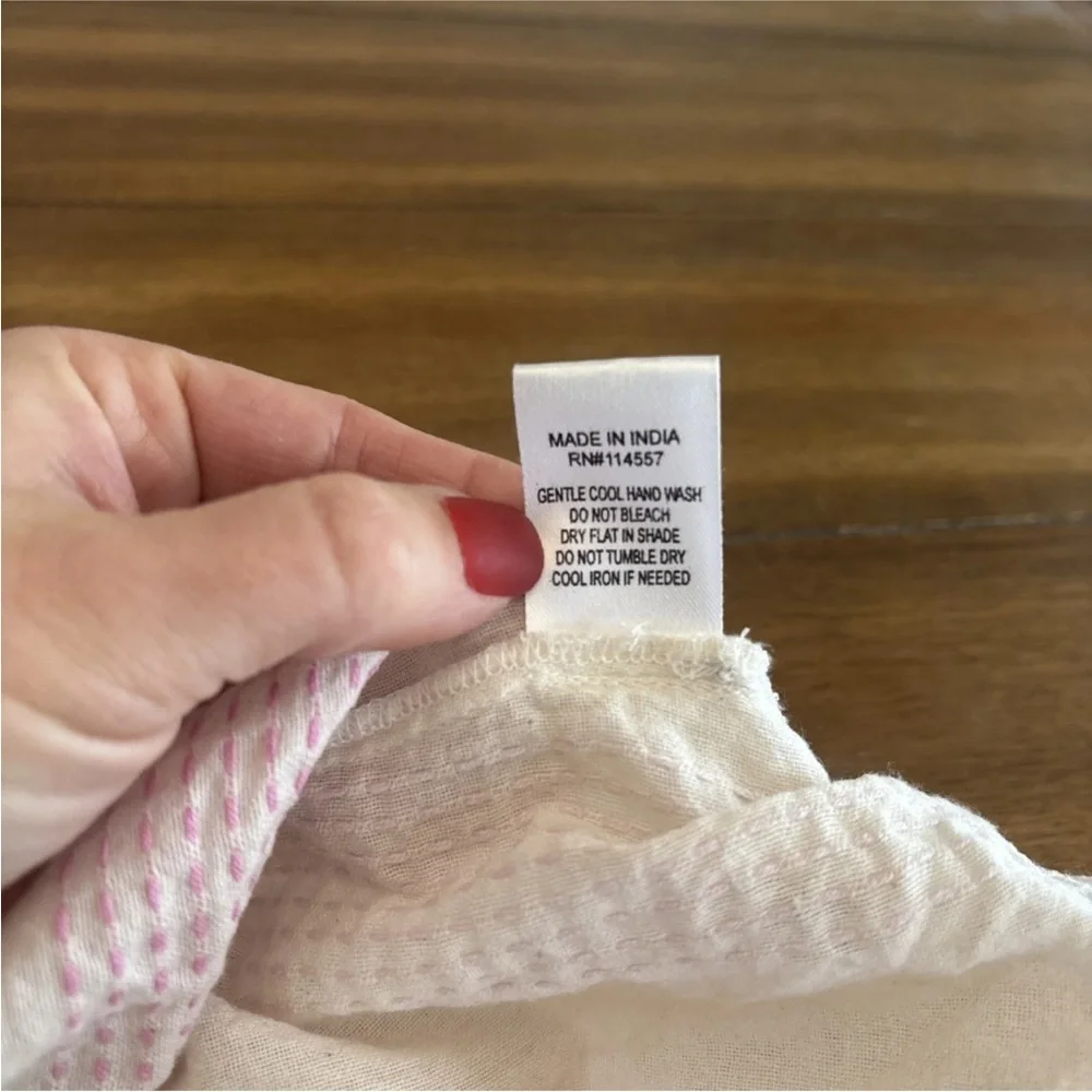 THML Anthropologie Boho Tank Top Embroidered Sz L Tassel Halter Gauze Sleeveless - Picture 13 of 14